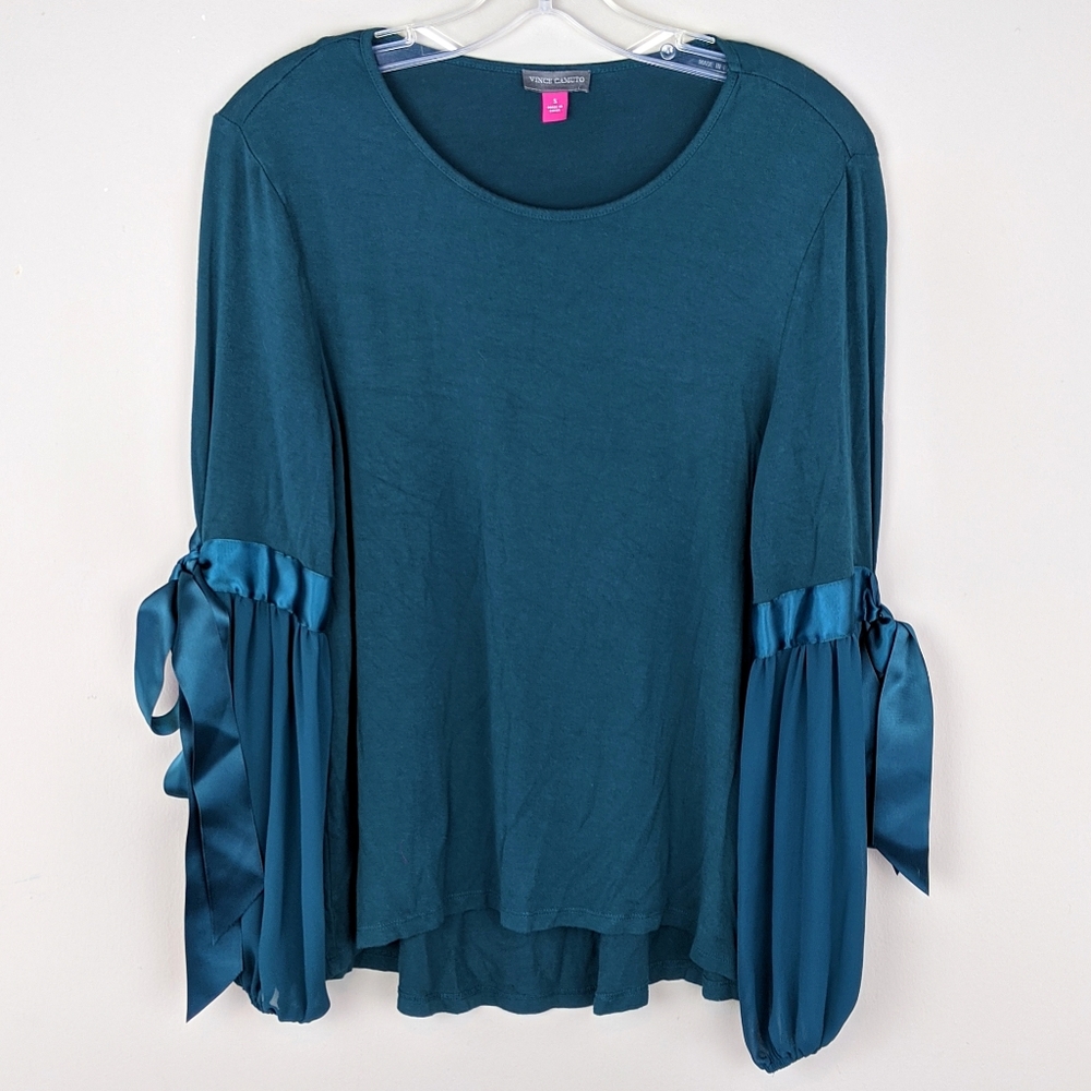 Vince Camuto | Teal Bow Sleeve Sweater-E75